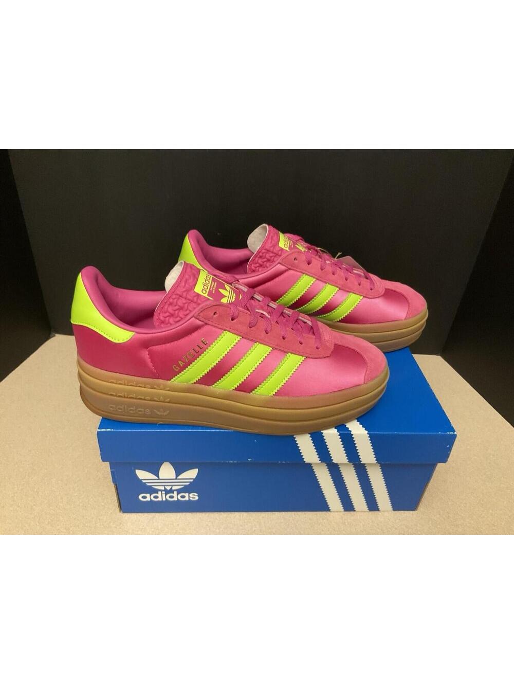 New! Womens Adidas Gazelle Bold Slime Fuchsia Athletic Shoes. Size 8. Awesome!